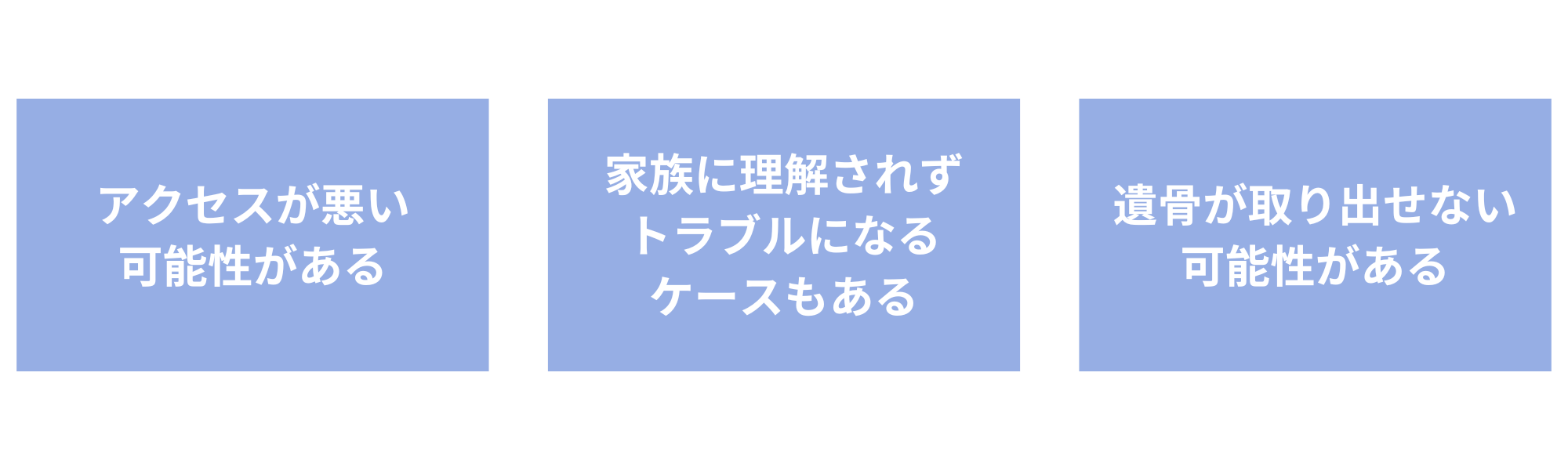 樹木葬のデメリット